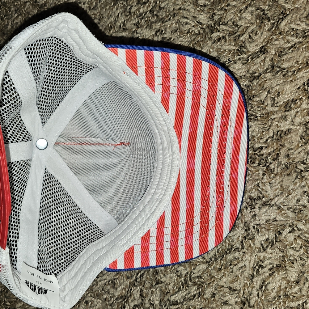 Red White and Blue Star Trucker Hat - Picture 3 of 3
